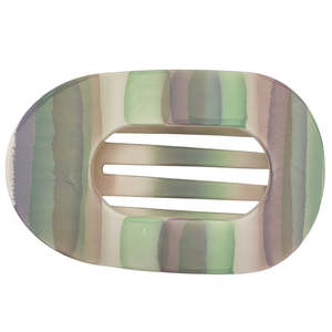 Green: Flat Hair Clip "Mel" (Abstract Green)