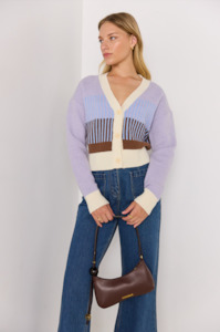 LINDEN CARDI - MULTI STRIPE