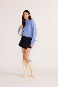AVERY FLUFFY SWEATER CORNFLOWER BLUE