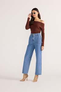 NADIA DENIM PATCH POCKET JEAN