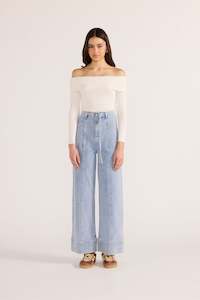 Mink Pink: OLIVER DENIM STRAIGHT LEG JEAN