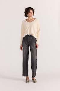 EMBER FLUFFY KNIT JUMPER - CREAM