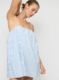 Pre-order December - Palermo Stripe Mini Dress - White / Blue Stripe