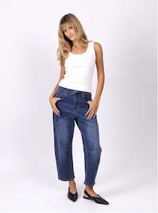 TONI BARREL JEANS - BLUE
