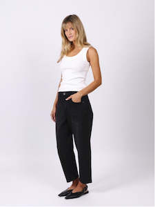TONI BARREL JEANS - BLACK