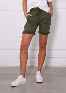 Monaco Jeans: IN STOCK NOW -  RILEY SHORT - KHAKI