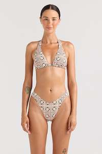PRE ORDER OCTOBER - STELLA RUCHED HALTER TOP - COCONUT