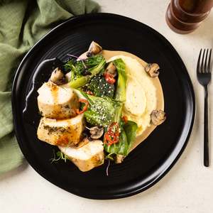 Chicken Breast - Mash - Bacon & Mushroom ✓