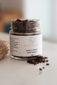Products: Vanilla Coffee Body Scrub - Fresh Flowers Kaitaia