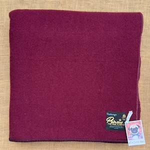Classic Collection: Deep Plum KING SINGLE Wool Blanket- Soft!