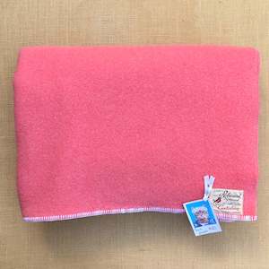 Classic Collection: Warm Pink Thick DOUBLE Wool Blanket - Robinwul