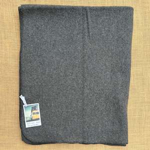 Grey Army Campfire Collection: Firepit WOOL BLEND, SMALL SINGLE Blanket