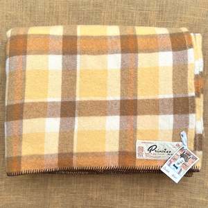 The Poppa Collection: Gorgeous Browns Princess Onehunga DOUBLE New Zealand Wool Blanket