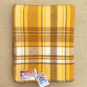 The Poppa Collection: Thick Golden Browns SINGLE New Zealand Wool Blanket