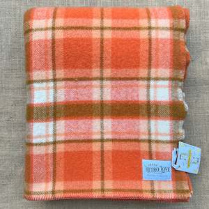 Vibrant Retro: Bright and Fun SINGLE New Zealand Wool Blanket
