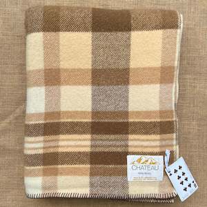 Vibrant Retro: Ultra Fluffy Naturals SINGLE Retro New Zealand Wool Blanket