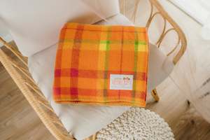 New Wool Collection: "Tangy Fruits" (New Wool) KNEE RUG/COT New Zealand Wool Blanket