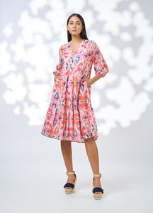 Dresses: Loobie’s Story – Solana Dress LS3120 – Flamingo Multi
