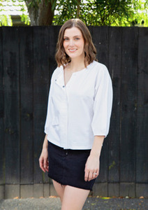 White On Black – Collarless PHS – 2047 – Black