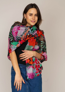 Products: D LUX Protea Flower Silk/Merino Wool Scarf