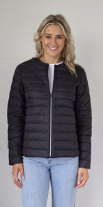 White On Black – Short Down Jacket – PH-21 Black