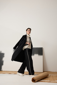 MARCO POLO – YTMP3624 Boiled Wool Moto Coat- Black