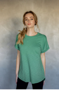 Mazu: MAZU – All You Need Cuff Tee – Leprechaun
