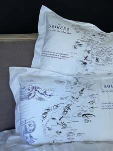 Cotton Pillowslips: Antipodes Map - Cotton Pillowslip Pair