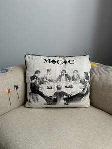 Cushions: Dark Seance Cushion in Linen