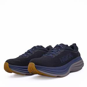 Mens Road running: Hoka Bondi 8 (D Standard) Mens Black/Iron Ore