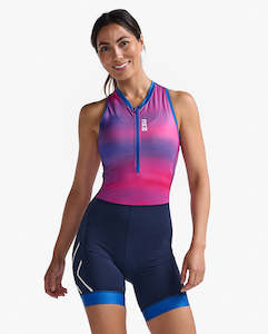 Triathlon Swimming: 2XU Core Trisuit Womens Surf/Midnight