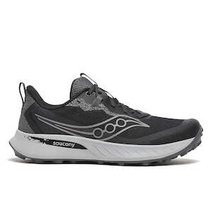 Saucony Peregrine 15 (2E Wide) Mens Black/Shadow