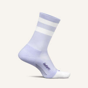 Feetures: Feetures Elite Light Cushion Mini Crew Lilac High Top Stripe
