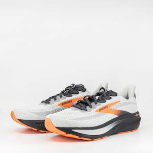 Brooks Ghost 17 (2E Wide) Mens Oyster Mushroom/Orange/Ebony