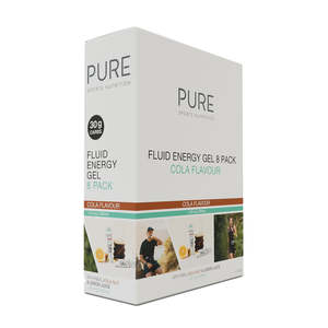 Pure Sports Nutrition: Pure Fluid Energy Gel - Cola + Caffeine - 8 Pack