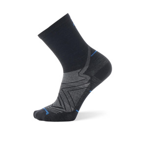 Smartwool: Smartwool Run Zero Cushion Mid Crew Unisex - Black