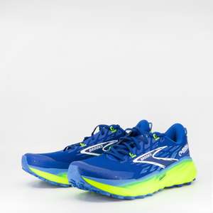 Wide Mens Running Shoes: Brooks Cascadia 19 (2E Wide) Mens Surf the Web/Nightlife/White