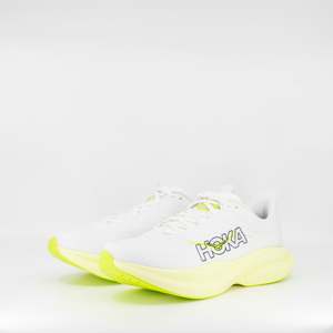 Hoka One One: Hoka Mach 6 (B Standard) Womens White/Neon Hoka Citrus