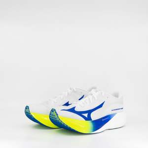 Mizuno Hyperwarp Pure (D Width) Unisex White/ Lightning Yellow/ Dazzling Blue