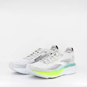 D Standard: Brooks Adrenaline GTS 25 (D Standard) Mens Oyster/Green Gecko/Blue