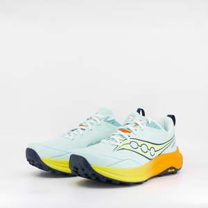 B Standard: Saucony Peregrine 16 (B Standard) Womens Aqua/Citron