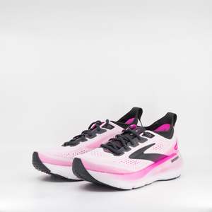 B Standard: Brooks Glycerin 23 (B Standard) Womens White/Phantom/Pink