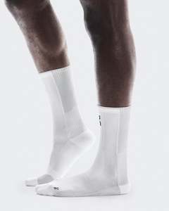 On Performance Run Sock High - White/Glacier