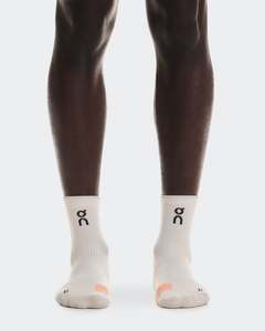 On Performance Run Sock Mid - Pearl/Sunstone