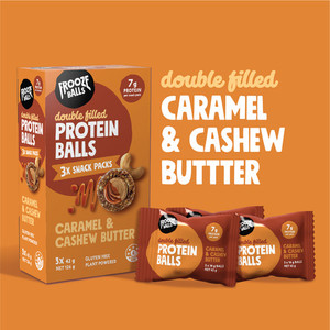 Products: Frooze Balls Double Filled Protein Balls - Caramel & Cashew Butter Frooze Balls