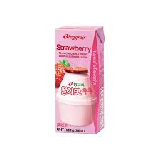 Mint: Milk Flavoured Strawberry Binggrae 200ml x 6