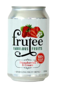 Mint: Frutee Sparkling Fruits Strawberries and Cream 330ml