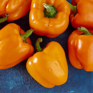 Covered Crops Vegetables: Capsicums Orange Large x2