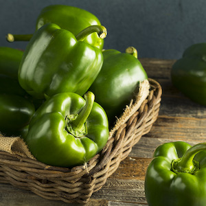 Covered Crops Vegetables: Capsicums Green Large Each NZ