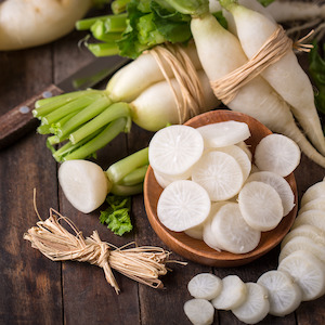 Root Crops: Chinese Vegetables White Turnip Daikon NZ Medium Size*